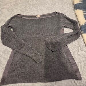 Emporio Armani Women's Heather Gray Scoop Neck Sweater
